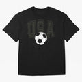 USA soccer ball American world cup 2026 fan Oversized T-Shirt Show Passion for the Stars of FIFA World Cup 2026 Group Stage for Fans of Mbappe and Argentina, France and Brazil, Bringing Global Supporter Spirit, Legendary Goals, National Colors and