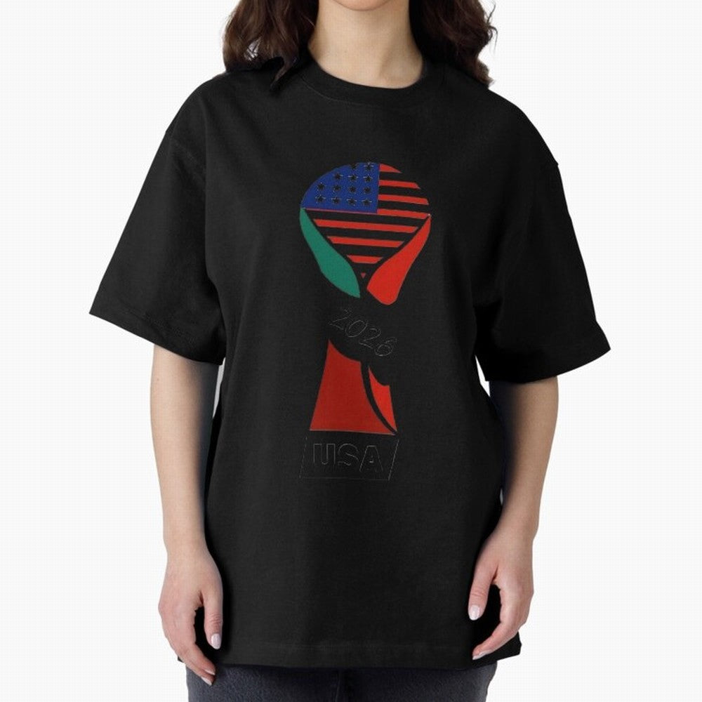 T-shirt usa FIFA world 2026 Oversized T-Shirt Bring Trophy Dreams to Global Football Passion for FIFA World Cup 2026 USA Canada Mexico, Inspired by Neymar, Haaland and Cristiano Ronaldo, England and Germany, Goal Celebration Energy, Supporter