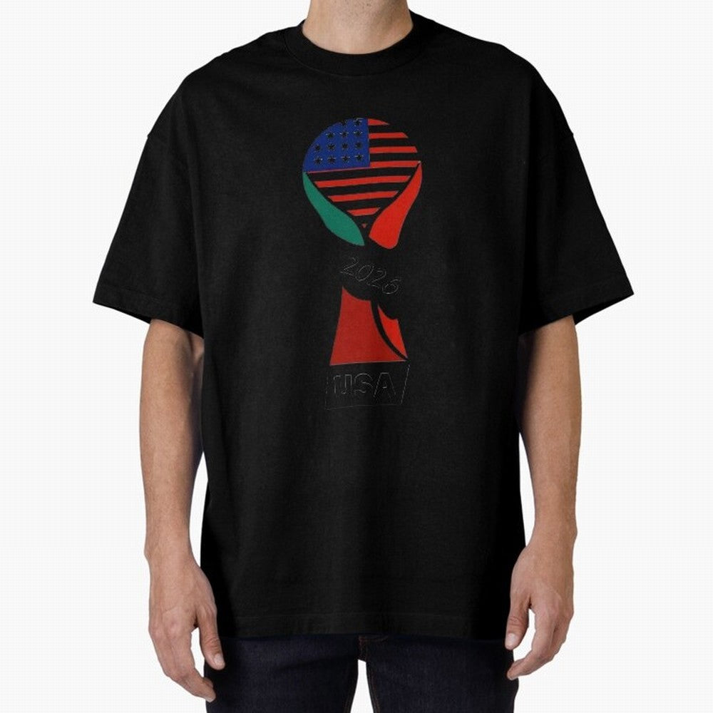 T-shirt usa FIFA world 2026 Oversized T-Shirt Bring Trophy Dreams to Global Football Passion for FIFA World Cup 2026 USA Canada Mexico, Inspired by Neymar, Haaland and Cristiano Ronaldo, England and Germany, Goal Celebration Energy, Supporter