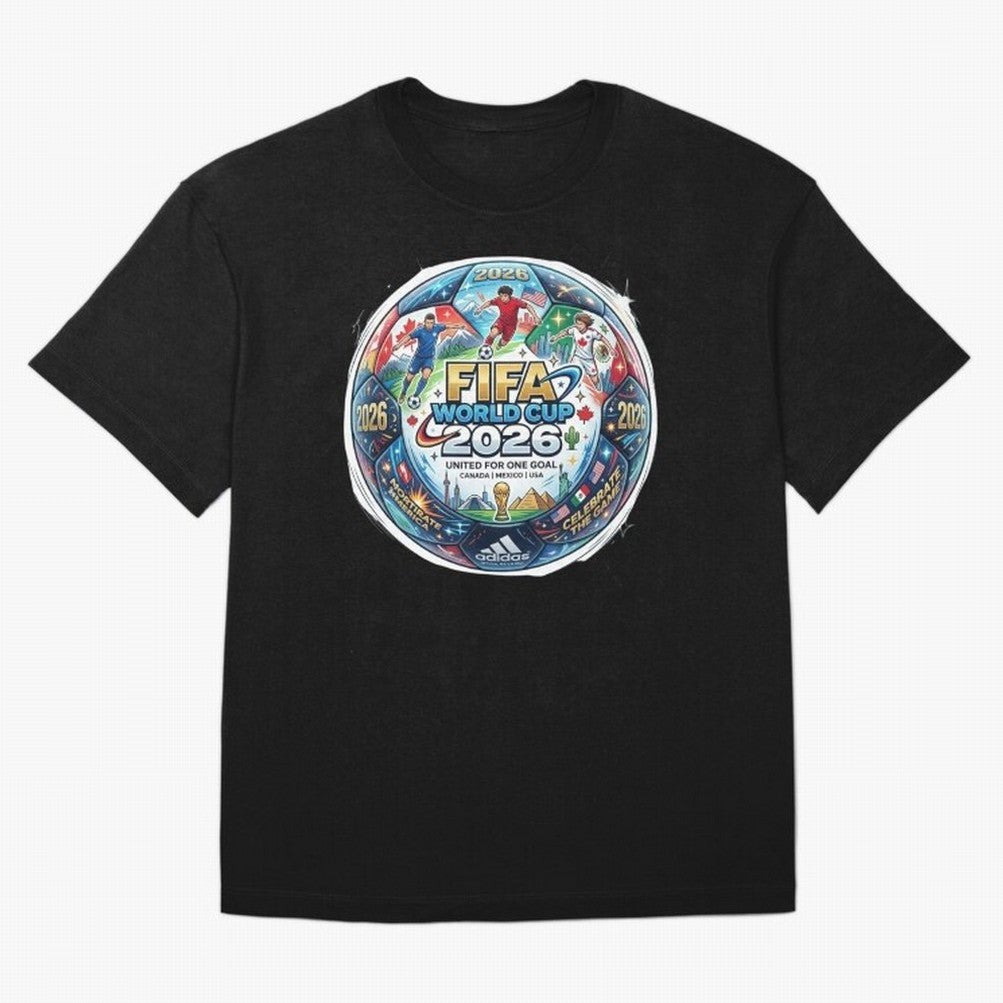 FIFA World Cup 2026 Official Match Ball Concept Art - Canada Mexico USA Oversized T-Shirt Make the Season About FIFA World Cup 2026 USA Canada Mexico Spirit, with Portugal, Spain and Germany, Cristiano Ronaldo, Haaland and CR7, Retro Football