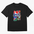 Glitched United 2026 - North America Tournament Emblem Oversized T-Shirt Elevate the FIFA World Cup 2026 Group Stage Journey through Messi, Neymar and Mbappe Highlights, Argentina Pride, Retro Football Energy, Iconic Rivalries, Trophy Chase Drama