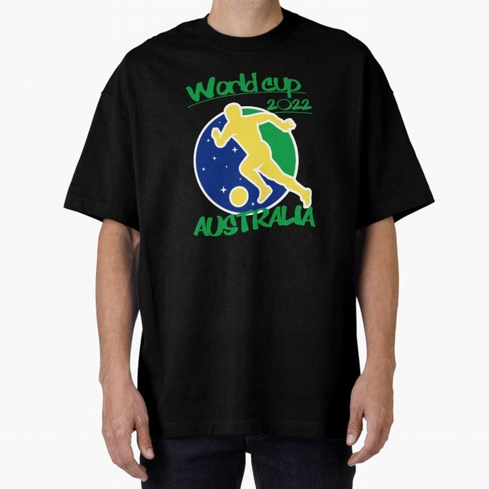 Australia World Cup 2022 Oversized T-Shirt Step into FIFA World Cup 2026 USA Canada Mexico for Fans of Mbappe and Neymar and Netherlands, Bringing Football History, Final Match Energy, Crowd Noise and Once in a Lifetime Moments; Perfect for Fans,