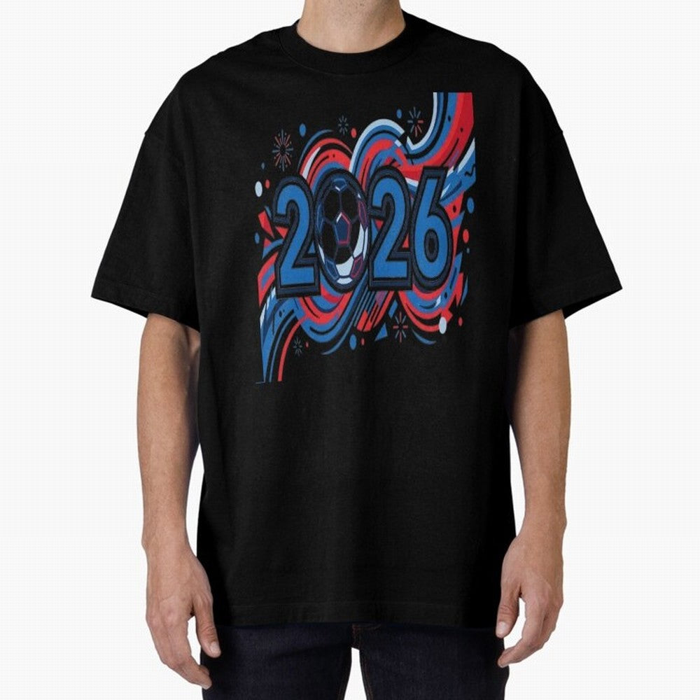 Football 2026 Oversized T-Shirt Bring Bold Fan Energy to the FIFA World Cup 2026 Journey through Haaland Highlights, Spain and Netherlands Pride, Fan Favorite Moments, National Team Passion, Big Match Drama and Soccer History; Perfect for People