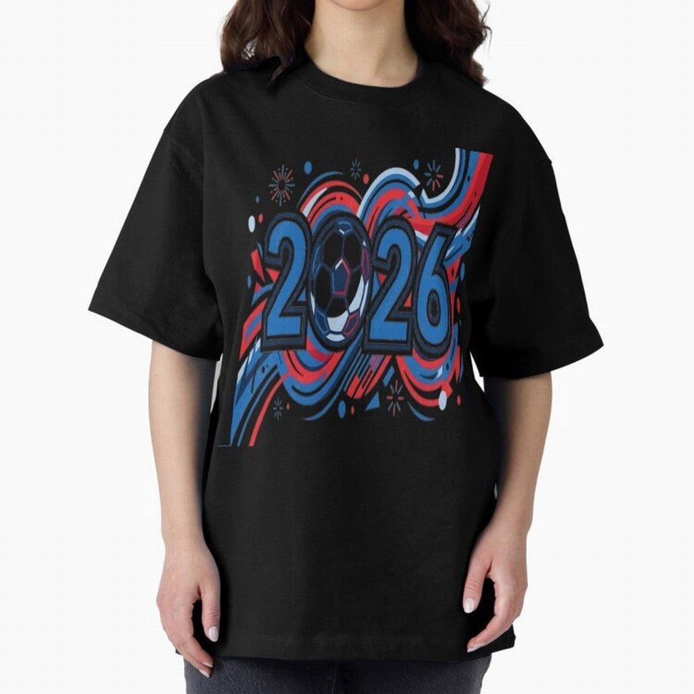 Football 2026 Oversized T-Shirt Bring Bold Fan Energy to the FIFA World Cup 2026 Journey through Haaland Highlights, Spain and Netherlands Pride, Fan Favorite Moments, National Team Passion, Big Match Drama and Soccer History; Perfect for People