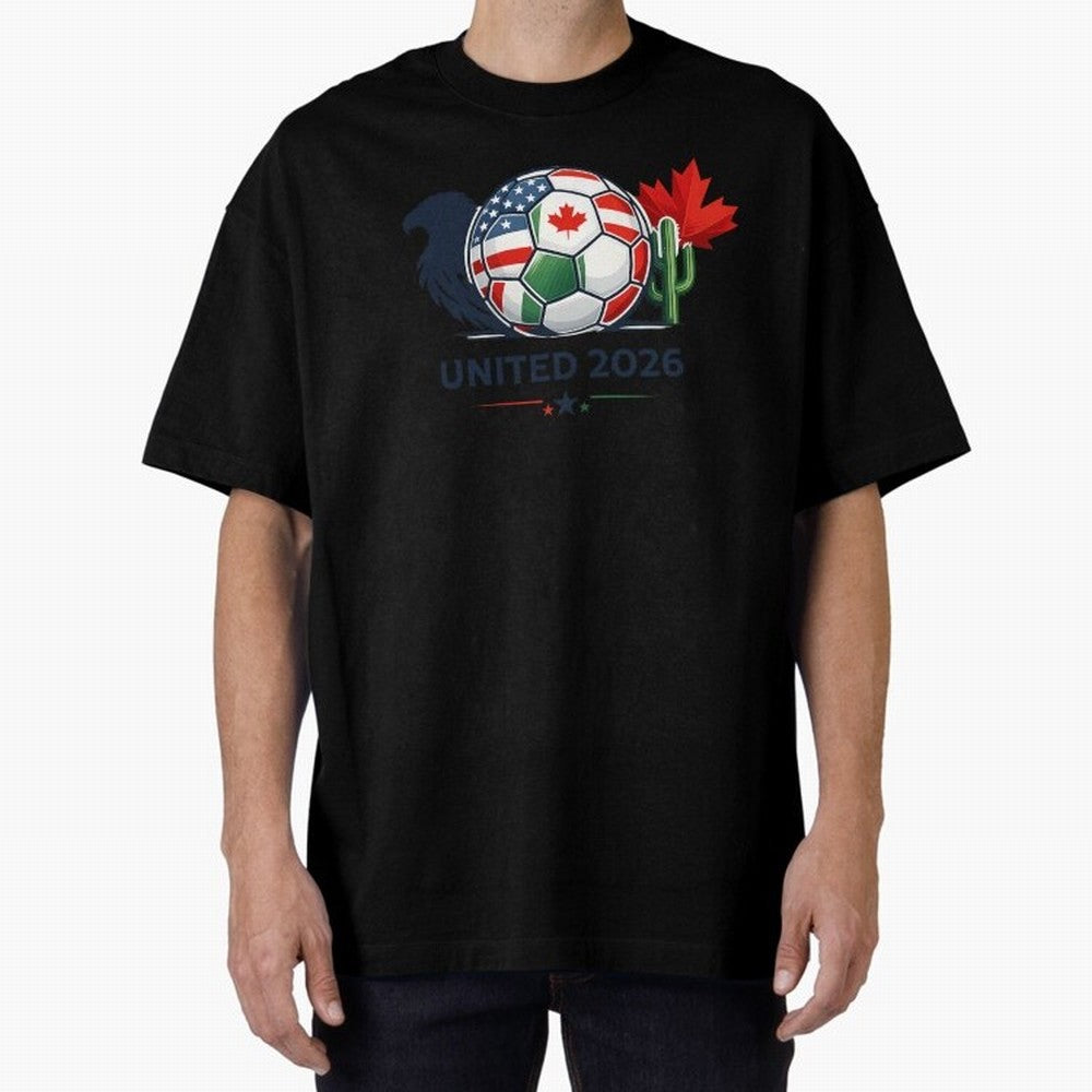 World Cup 2026 United Soccer Design Oversized T-Shirt Showcase FIFA World Cup 2026 Made for Neymar, Brazil Energy, Vintage Soccer Flavor, Modern Football Stars, National Flags and Final Night Emotion; Built for Supporters Chasing Trophy Dreams,
