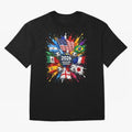 2026 Soccer World USA Flag Burst Fan Tee Oversized T-Shirt Carry Match Day Hype around FIFA World Cup 2026 Group Stage, Mbappe and Neymar, Brazil, Portugal and Argentina, Tournament Hype, Historic Matchups, Family Viewing Parties and Global Sports