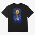 World Cup26 Houston Trophy Oversized T-Shirt Fuel the Hype around Match Day Hype around FIFA World Cup 2026 USA Canada Mexico, Messi, CR7 and Mbappe, Argentina and Brazil, Retro Football Energy, Iconic Rivalries, Trophy Chase Drama and Stadium