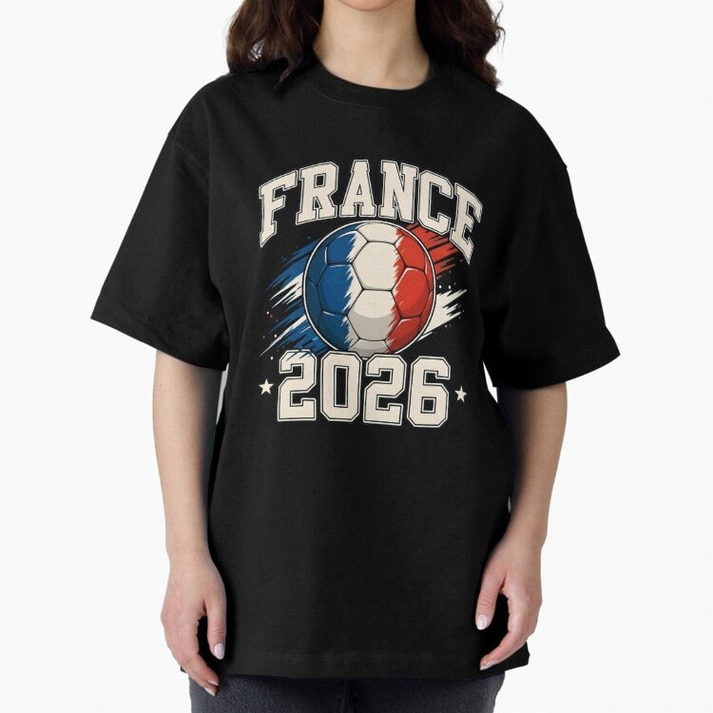 France 2026 World Cup for Football Fans and Teams Oversized T-Shirt Bring Stadium Energy to the FIFA World Cup 2026 Journey through CR7 and Messi Highlights, England, France and Netherlands Pride, Supporter Pride, Iconic Celebrations, Legendary
