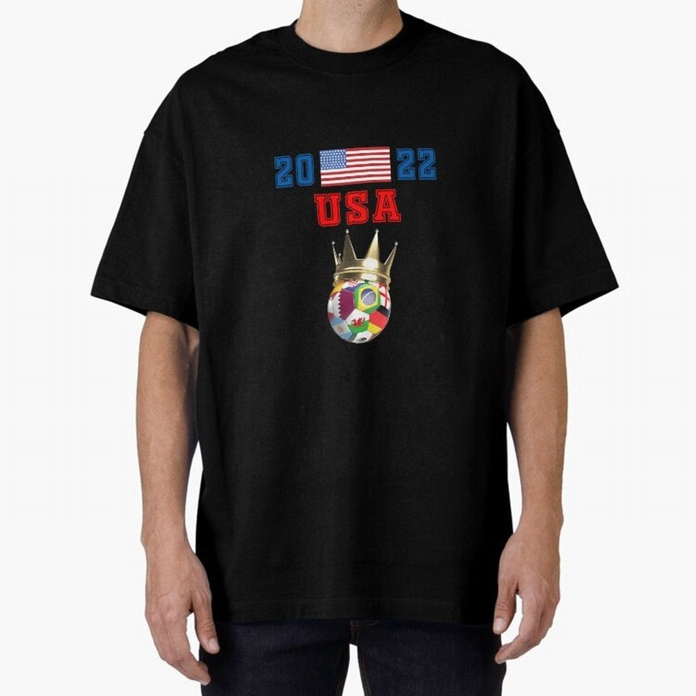 Usa World Cup Jersey 2022 Oversized T-Shirt Carry the Dream of Match Day Hype around FIFA World Cup 2026 Group Stage, Haaland and Mbappe, Spain and Netherlands, Classic Soccer Heritage, Championship Pressure, Fan Loyalty and International Pride;