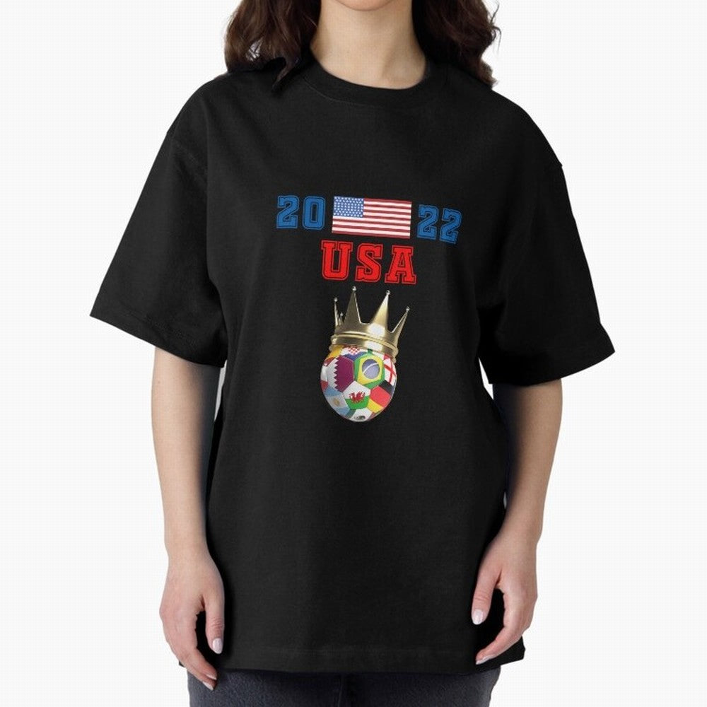 Usa World Cup Jersey 2022 Oversized T-Shirt Carry the Dream of Match Day Hype around FIFA World Cup 2026 Group Stage, Haaland and Mbappe, Spain and Netherlands, Classic Soccer Heritage, Championship Pressure, Fan Loyalty and International Pride;