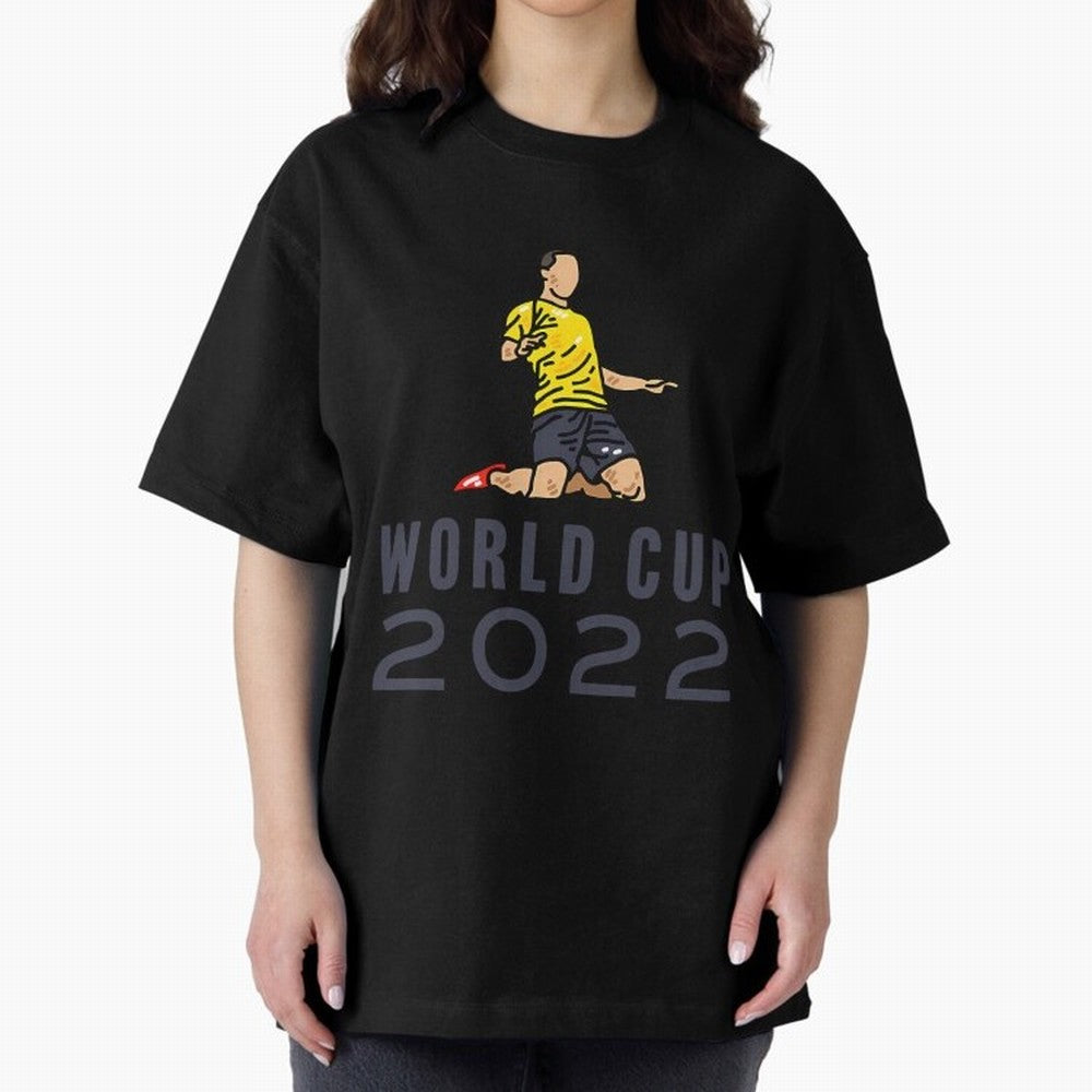 World Cup 2022 Oversized T-Shirt Carry the Colors and Pride of Global Football Passion for FIFA World Cup 2026, Connected to Mbappe and Neymar, France and Portugal, Match Day Excitement, Supporter Culture, Golden Goals and Global Football Passion;