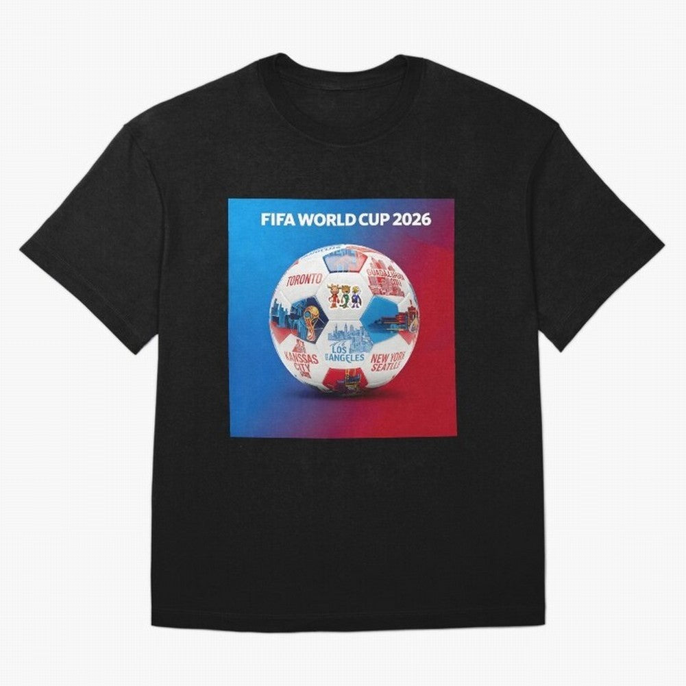 North America Football 2026 Oversized T-Shirt Bring International Match Energy to Global Football Passion for FIFA World Cup 2026 Group Stage, Driven by Neymar, Haaland and Cristiano Ronaldo, Germany, Tournament Hype, Historic Matchups, Family