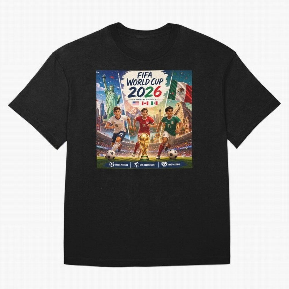 United by Football 2026 #football 2026 Oversized T-Shirt Support Your Favorite Stars during FIFA World Cup 2026 USA Canada Mexico Driven by Messi, CR7 and Mbappe, France Energy, Stadium Chants, National Pride, Trophy Dreams and Unforgettable