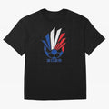 France Soccer 2026 Tricolor Burst Emblem Oversized T-Shirt Celebrate Supporters United by FIFA World Cup 2026 Spirit, Featuring Spain and Netherlands, Neymar, Haaland and Cristiano Ronaldo, Goal Celebration Energy, Supporter Heritage, Football