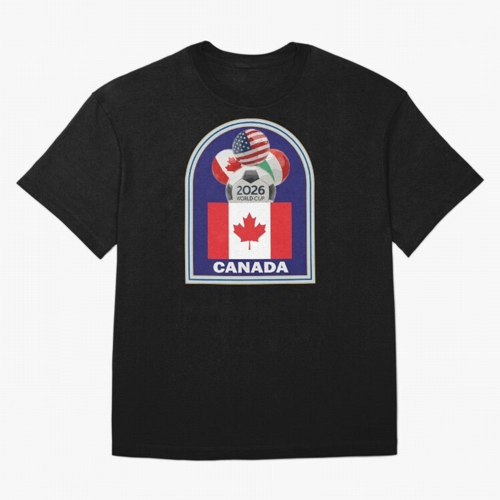 Canada 2026 Soccer T-shirt Oversized T-Shirt Make Memories around FIFA World Cup 2026 Spirit, Built around Argentina, Cristiano Ronaldo, Haaland and CR7, Global Supporter Spirit, Legendary Goals, National Colors and Tournament Celebration; Ideal