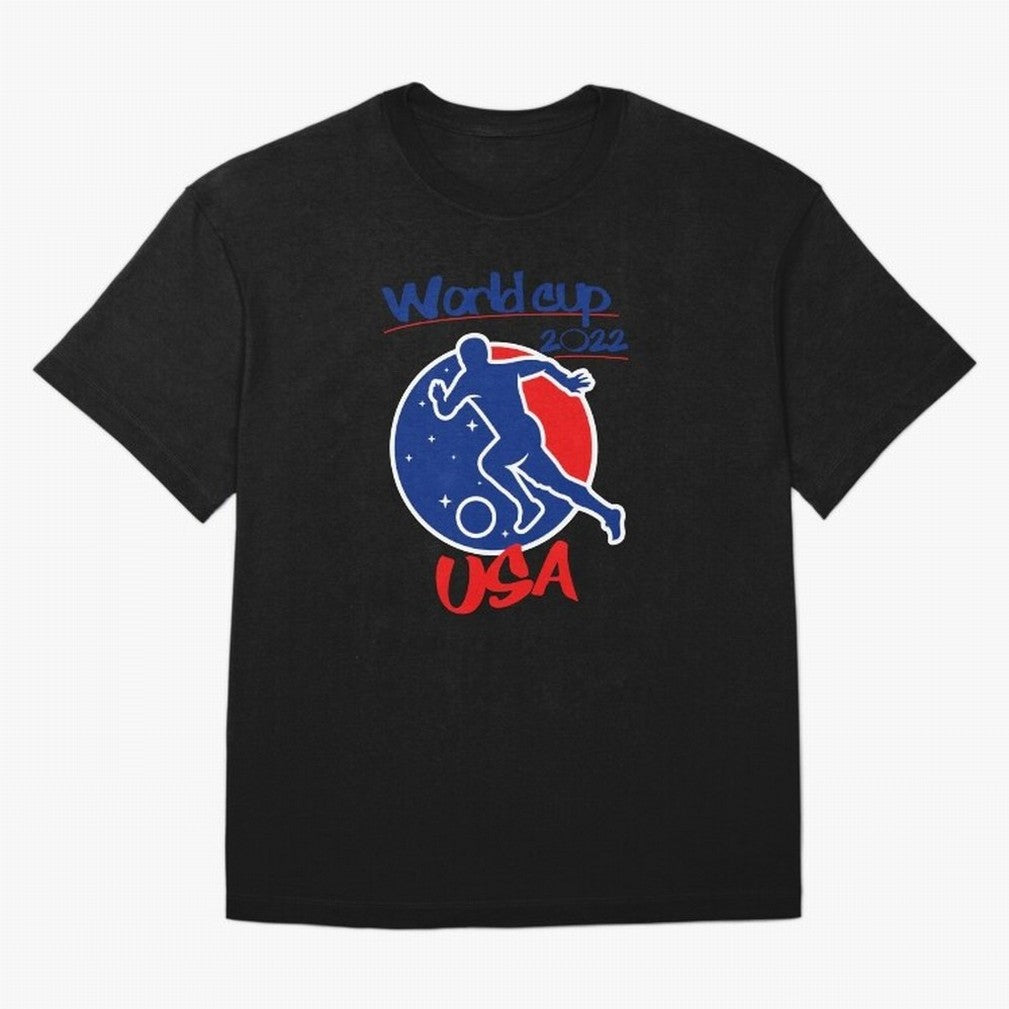 USA World Cup 2022 Oversized T-Shirt Keep the Legacy of FIFA World Cup 2026 Group Stage Spirit, Built around Portugal, Mbappe and Neymar, Worldwide Fan Energy, Dramatic Goals, Stadium Lights and Championship Celebrations; Great for Watch Parties,
