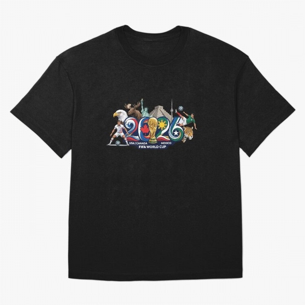 FIFA World Cup 2026 North America: USA Canada Mexico United Nations of Football Oversized T-Shirt Bring a Champion Mindset to the FIFA World Cup 2026 Group Stage Journey through Mbappe Highlights, England and Germany Pride, Football History, Final