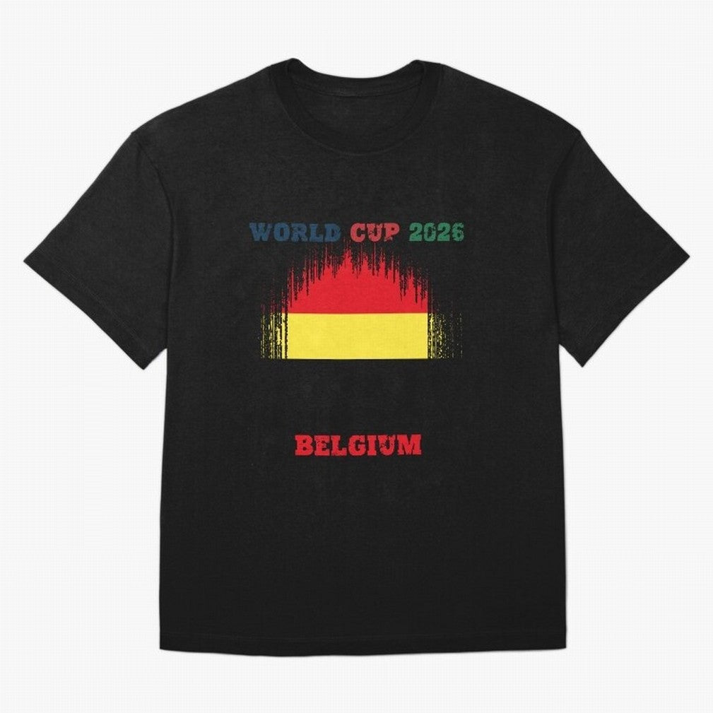 BELGIUM WORLD CUP 2026 Oversized T-Shirt Stand Out with Spirit from FIFA World Cup 2026 USA Canada Mexico for Fans of CR7 and England and Germany, Bringing Football Passion, Legendary Performances, Festival Vibes and Supporter Community; Great for