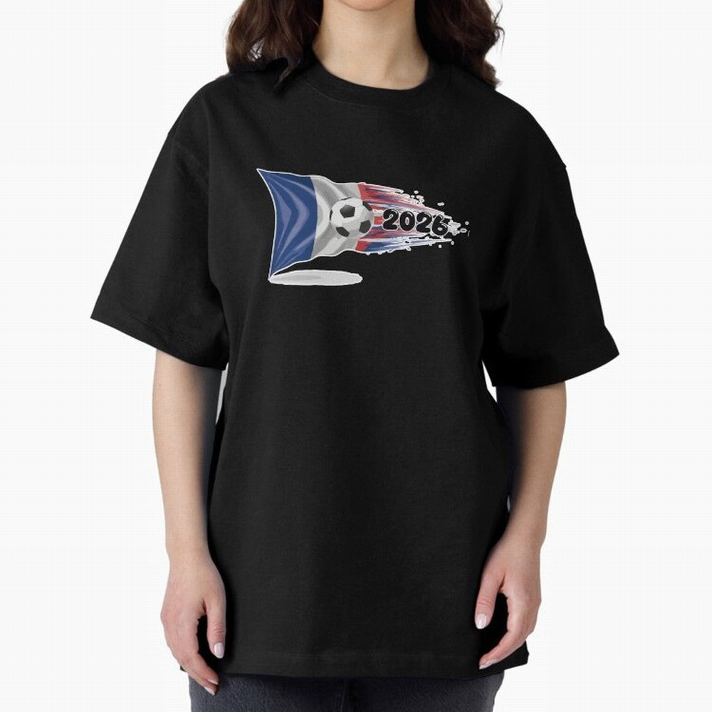 France Soccer 2026 Fan Tee: Bleu-Blanc-Rouge Flag Football Design | Perfect Gift for World Cup Fans! Oversized T-Shirt Honor Football Greatness during Match Day Hype around FIFA World Cup 2026, Haaland, England and Germany, Stadium Memories,