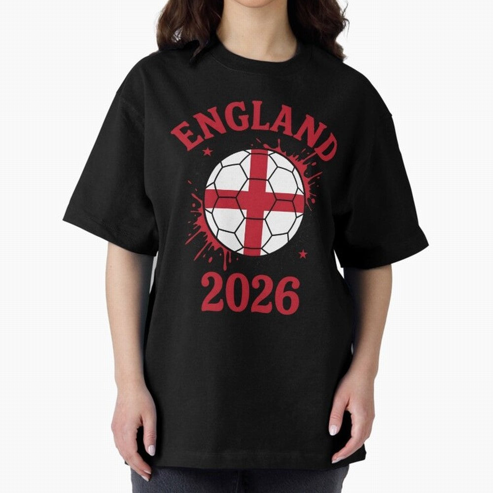 England World Cup 2026 football supporter| St George Cross Football Oversized T-Shirt Carry National Pride through the FIFA World Cup 2026 Journey through Cristiano Ronaldo, Haaland and CR7 Highlights, Brazil Pride, Football History, Final Match