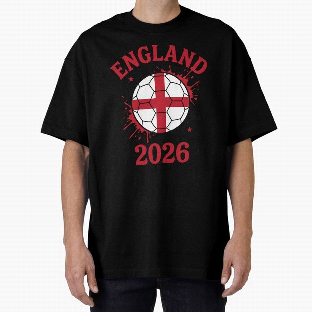 England World Cup 2026 football supporter| St George Cross Football Oversized T-Shirt Carry National Pride through the FIFA World Cup 2026 Journey through Cristiano Ronaldo, Haaland and CR7 Highlights, Brazil Pride, Football History, Final Match