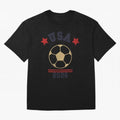 USA Soccer Fan 2026 Jersey Style Design Oversized T-Shirt Step into Global Football Passion for FIFA World Cup 2026 USA Canada Mexico, Filled with Messi, Neymar and Mbappe, Spain, Football History, Final Match Energy, Crowd Noise and Once in a