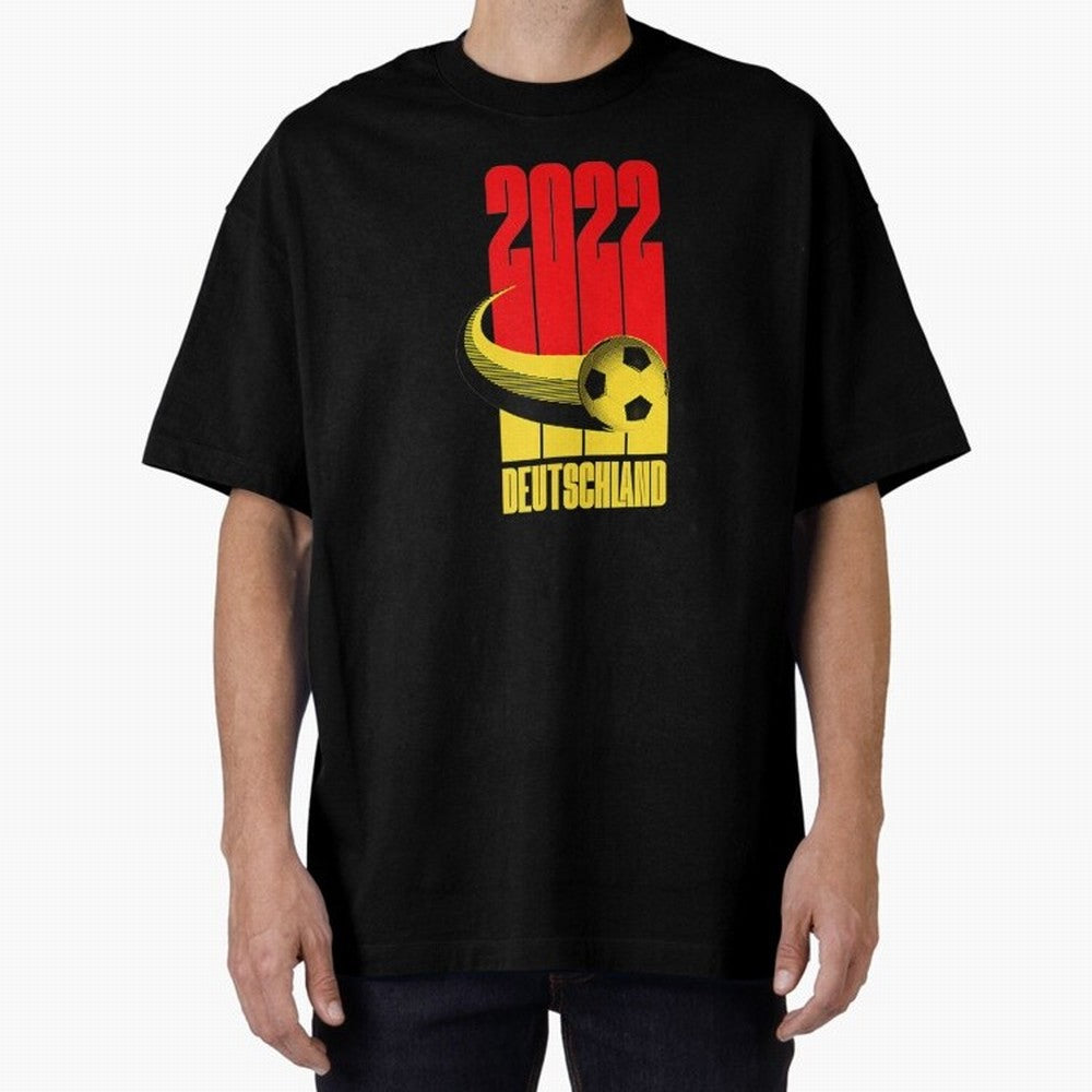 Germany 2022 Football Soccer Graphic Deutschland Oversized T-Shirt Bring World Football Passion into Match Day Hype around FIFA World Cup 2026, Cristiano Ronaldo, Spain and Netherlands, Championship Spirit, Famous Goals, Roaring Crowds and