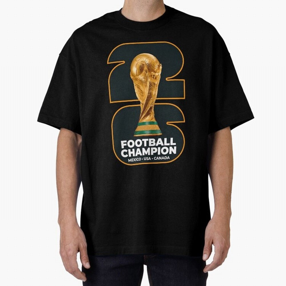 2026 Soccer Tournament Graphic - Football Champion Art Oversized T-Shirt Support FIFA World Cup 2026 USA Canada Mexico Spirit, Filled with France and Portugal, CR7, Global Supporter Spirit, Legendary Goals, National Colors and Tournament