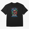 Infinity Loop World Cup 2026 Host Nation Design Oversized T-Shirt Show Up for the Glory of Global Football Passion for FIFA World Cup 2026 Group Stage, with Messi and Cristiano Ronaldo, Portugal, Spain and Germany, Classic Soccer Heritage,