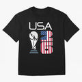 USA 2026 Soccer World Cup Trophy American Flag Design Oversized T-Shirt Back Your Heroes with Global Football Passion for FIFA World Cup 2026, with Cristiano Ronaldo, Haaland and CR7, England, France and Netherlands, Tournament Hype, Historic