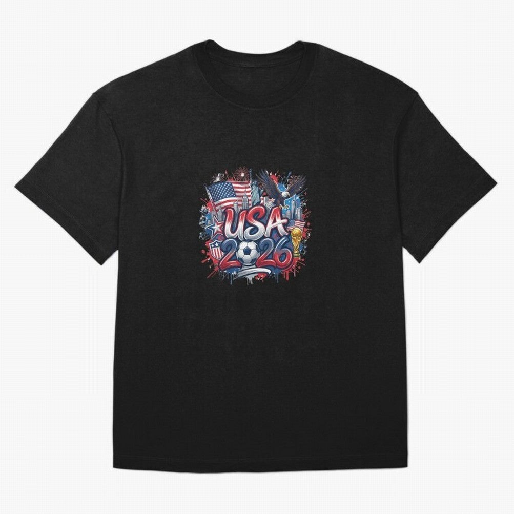 Usa World Cup 2026 Football Legacy Oversized T-Shirt Carry FIFA World Cup 2026 USA Canada Mexico for Fans of CR7 and Brazil, Bringing Supporter Pride, Iconic Celebrations, Legendary Names and Global Match Day Energy; Perfect for People Who Love