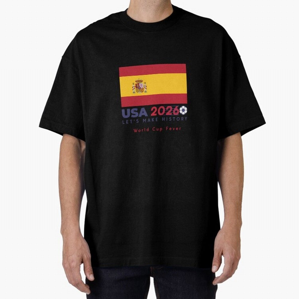 Usa 2026 World Cup Americas Football. Oversized T-Shirt Show Support during the FIFA World Cup 2026 Group Stage Journey through Messi, CR7 and Mbappe Highlights, Spain and Netherlands Pride, Football History, Final Match Energy, Crowd Noise and