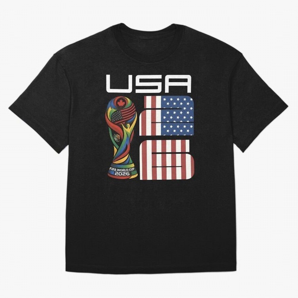 USA World Cup 2026 Host Nation Soccer Design Oversized T-Shirt Relive FIFA World Cup 2026 USA Canada Mexico Spirit, Celebrating England, France and Netherlands, Neymar, Vintage Soccer Flavor, Modern Football Stars, National Flags and Final Night