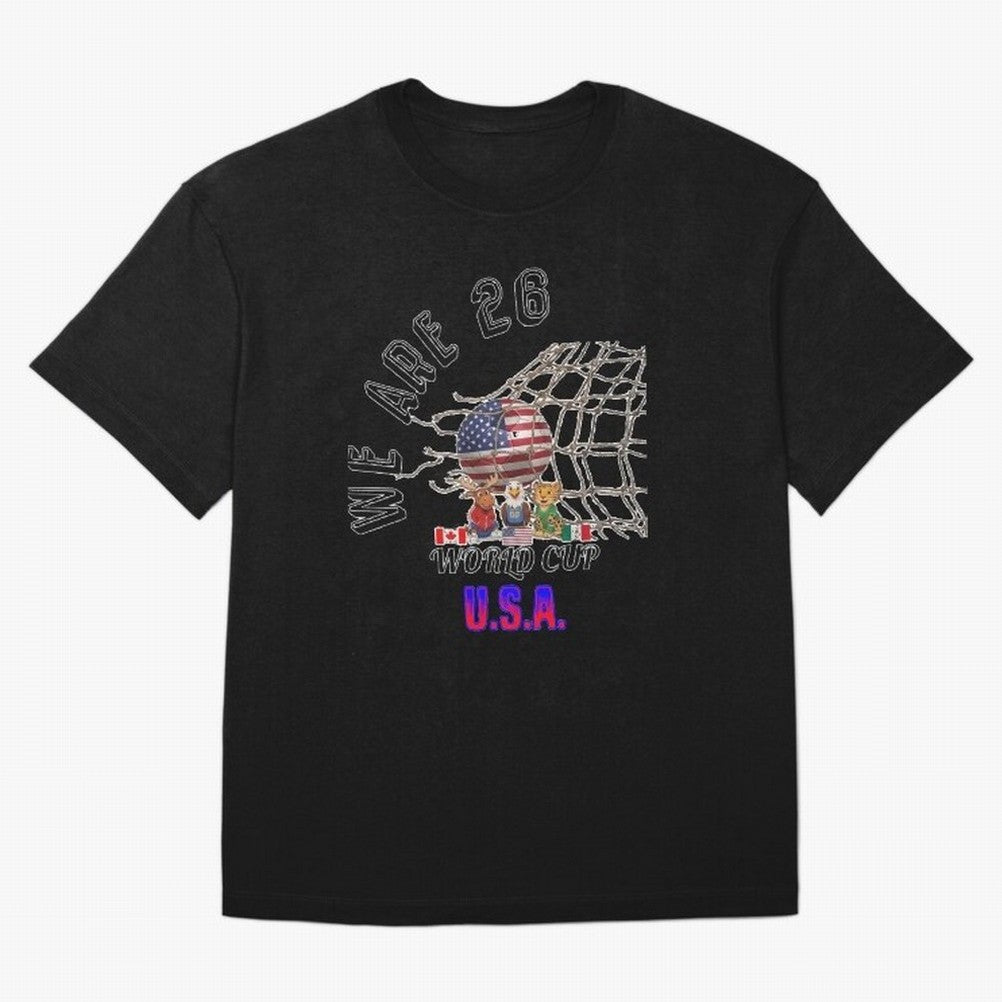 World cup 26 - USA Oversized T-Shirt Keep the Match Day Mood of Global Football Passion for FIFA World Cup 2026 Group Stage, Centered on Haaland, Spain, Classic Soccer Heritage, Championship Pressure, Fan Loyalty and International Pride; Ideal for