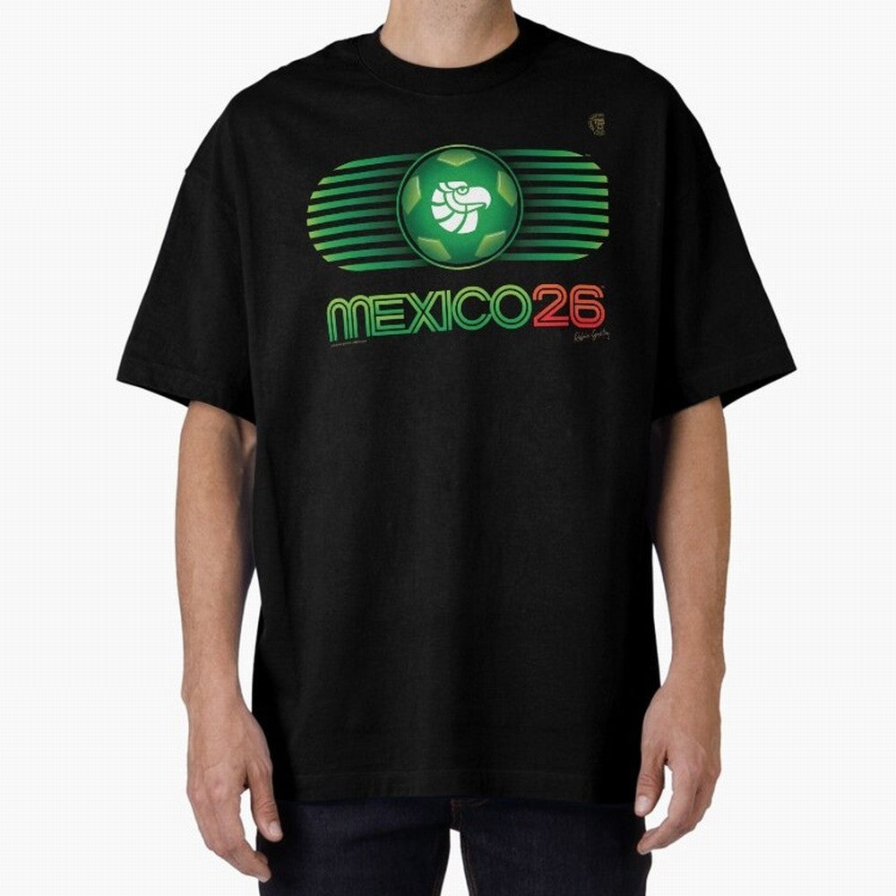 Mexico 26 World Cup Retro Logo. Autographed Oversized T-Shirt Get Ready for the FIFA World Cup 2026 Group Stage Journey through Cristiano Ronaldo, Haaland and CR7 Highlights, France Pride, Vintage Soccer Flavor, Modern Football Stars, National