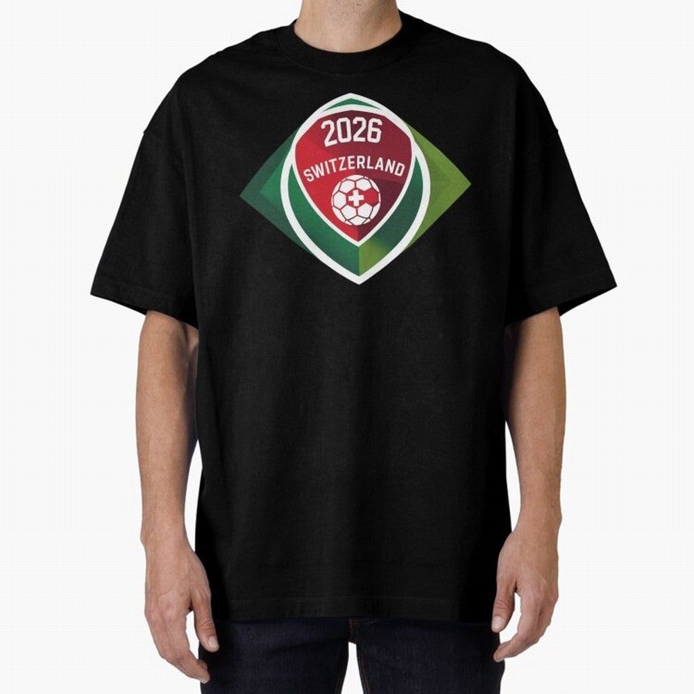 Switzerland 2026 Oversized T-Shirt Bring Match Day Fire to the FIFA World Cup 2026 Group Stage Journey through Mbappe Highlights, Netherlands Pride, Classic Soccer Heritage, Championship Pressure, Fan Loyalty and International Pride; Ideal for Fans