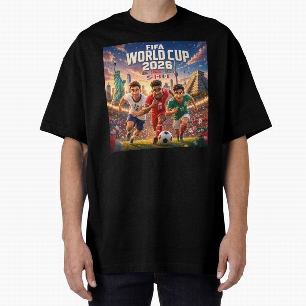 ? USA Canada Mexico Football 2026 #football 2026 Oversized T-Shirt Support the Legends of Match Day Hype around FIFA World Cup 2026 USA Canada Mexico, Haaland and Mbappe, England, Soccer Culture, Superstar Moments, National Team Dreams and