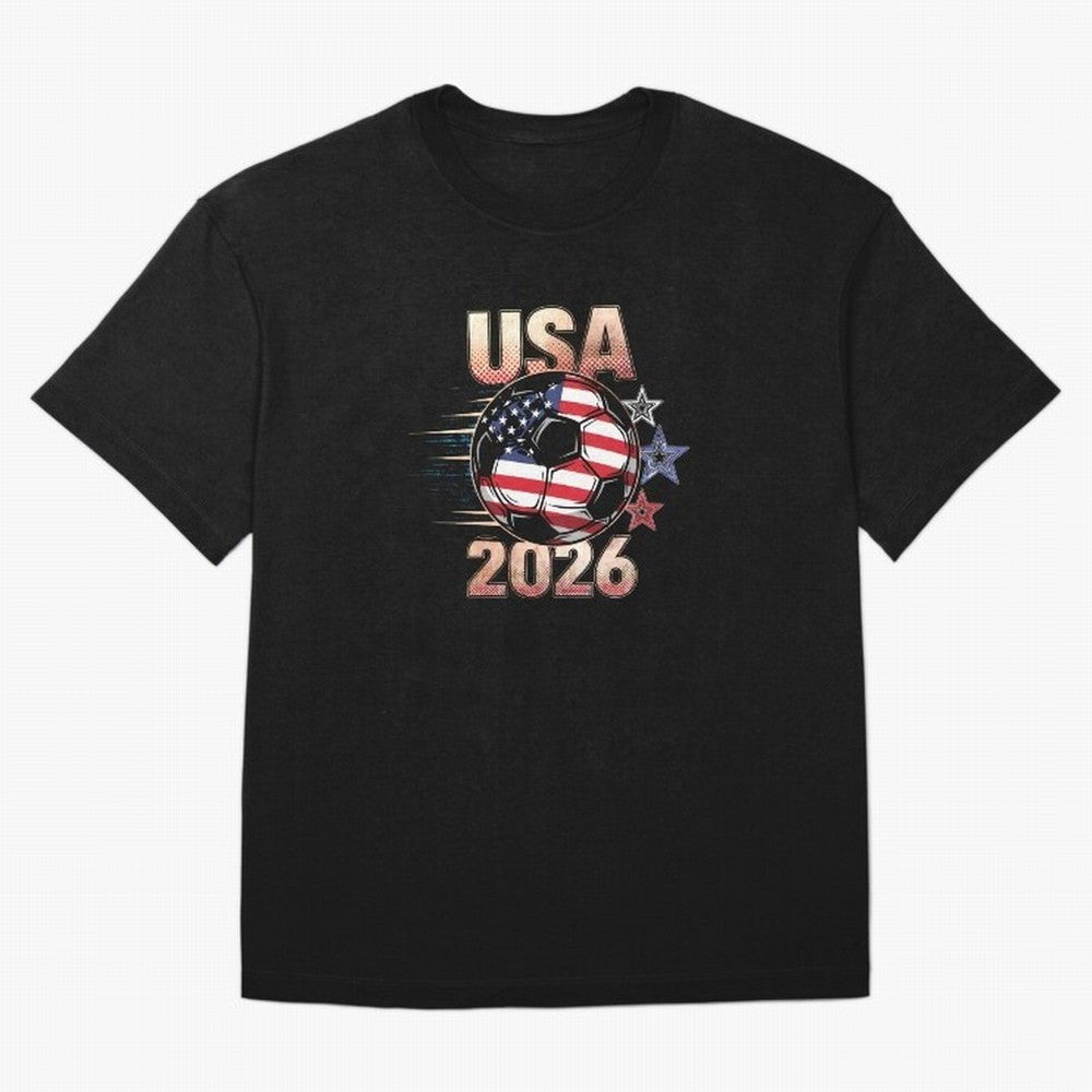 USA Soccer with Red White Blue Stars 2026 Cup T-Shirt_83834283 Oversized T-Shirt Bring Trophy Dreams to the FIFA World Cup 2026 Journey through Mbappe and Neymar Highlights, France and Portugal Pride, Stadium Memories, Football Loyalty,