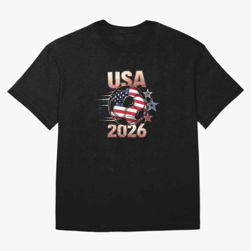 USA Soccer with Red White Blue Stars 2026 Cup T-Shirt_83834283 Oversized T-Shirt Remember Iconic Moments from FIFA World Cup 2026 Group Stage Spirit, Capturing France, Mbappe and Neymar, Soccer Culture, Superstar Moments, National Team Dreams and