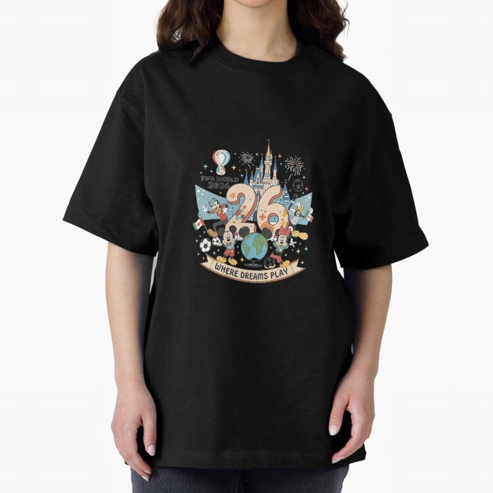 Dreamland Football 26 Oversized T-Shirt Celebrate Soccer Greatness during FIFA World Cup 2026 for Fans of Cristiano Ronaldo, Haaland and CR7 and Portugal, Bringing Supporter Pride, Iconic Celebrations, Legendary Names and Global Match Day Energy;
