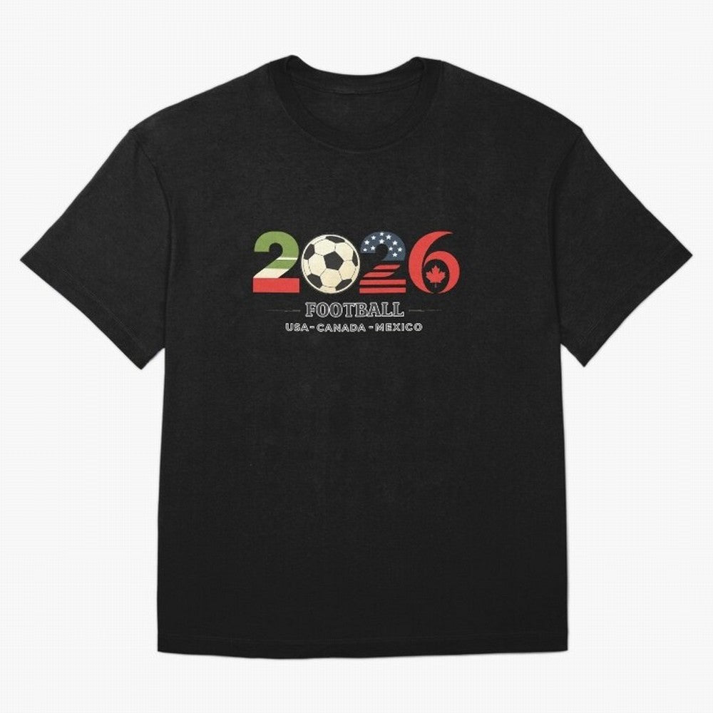 Football 2026 USA Canada Mexico Oversized T-Shirt Carry FIFA World Cup 2026 Filled with Cristiano Ronaldo, Portugal, Spain and Germany Energy, Soccer Culture, Superstar Moments, National Team Dreams and Competitive Fire; Great for Watch Parties,