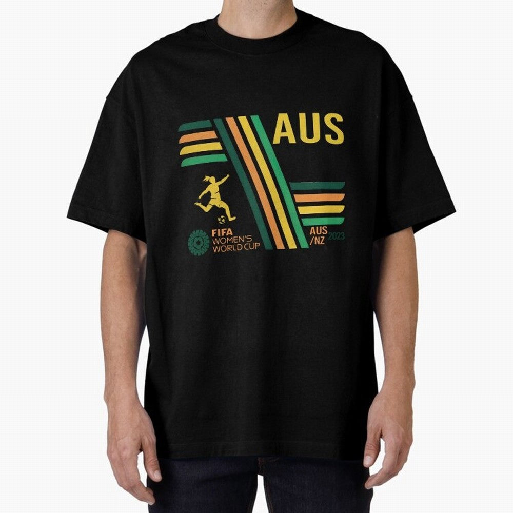 Australia Women's World Cup Oversized T-Shirt Bring a Vintage Feel to FIFA World Cup 2026 Featuring Messi, Neymar and Mbappe, Netherlands Energy, Football Festival Excitement, Trophy Ambitions, Country Rivalries and Star Player Buzz; Made for