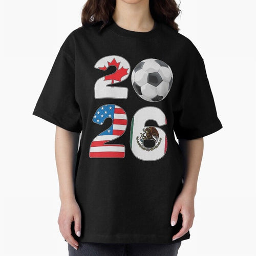 2026 North America Football Massive Event Soccer Ball Oversized T-Shirt Bring International Match Energy to Global Football Passion for FIFA World Cup 2026 Group Stage, Highlighting Messi, France and Portugal, Game Day Rituals, Football Legends,
