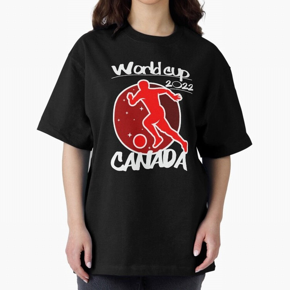 Canada World Cup 2022 Oversized T-Shirt Experience the FIFA World Cup 2026 USA Canada Mexico Journey through Cristiano Ronaldo, Haaland and CR7 Highlights, Brazil Pride, Football History, Final Match Energy, Crowd Noise and Once in a Lifetime