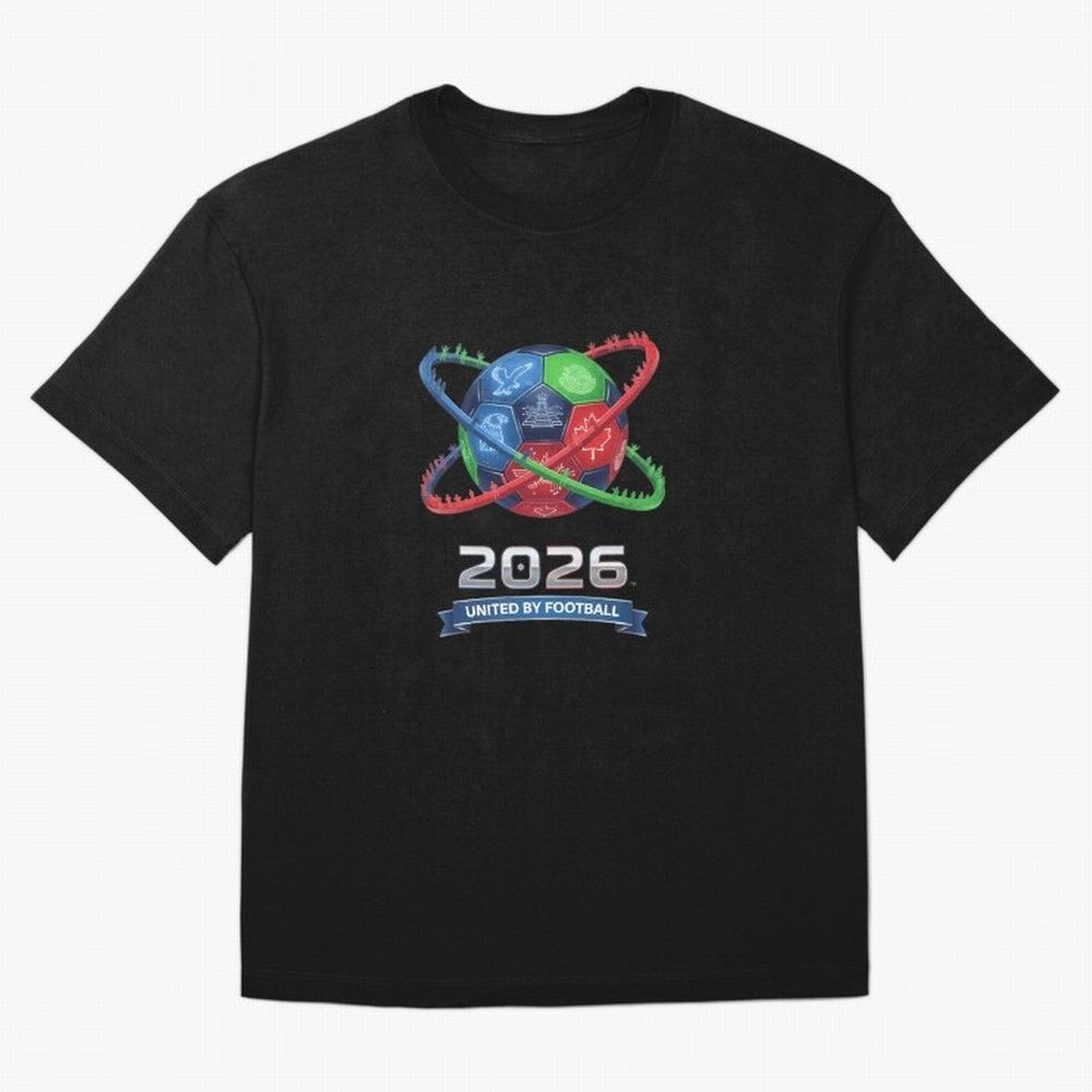 United By Football 2026 Global Connectivity Oversized T-Shirt Carry the Colors and Pride of FIFA World Cup 2026 Group Stage for Fans of Mbappe and France, Bringing Match Day Excitement, Supporter Culture, Golden Goals and Global Football Passion;