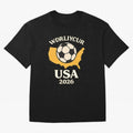 World Cup 2026 USA Soccer Fan T-Shirt Oversized T-Shirt Celebrate Football Dreams Across Global Football Passion for FIFA World Cup 2026 USA Canada Mexico, Driven by Cristiano Ronaldo, Haaland and CR7, England, France and Netherlands, Stadium