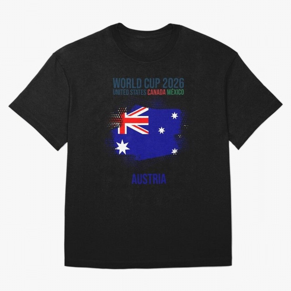 AUSTRIA WORLD CUP 2026 Oversized T-Shirt Celebrate the Next Chapter of FIFA World Cup 2026 for Fans of Haaland and Mbappe and France and Portugal, Bringing Champion Mindset, Group Stage Buzz, Knockout Tension and Passionate Fan Culture; Great for