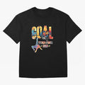 Goal World Soccer Championship 2026 Oversized T-Shirt Bring World Football Passion into FIFA World Cup 2026 for Fans of Haaland and Argentina, France and Brazil, Bringing Sports Nostalgia, International Competition, Famous Players and Unforgettable