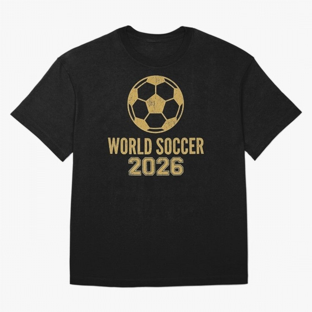 Retro World Soccer 2026 Design Oversized T-Shirt Discover Global Football Passion for FIFA World Cup 2026 Group Stage, Celebrating CR7, England, Game Day Rituals, Football Legends, Country Pride and the Road to the Final; Ideal for Football Dads,