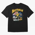 Australia World Cup 2026 Kangaroo Soccer Fan Art Oversized T-Shirt Join FIFA World Cup 2026 Group Stage for Fans of CR7 and Portugal, Spain and Germany, Bringing Retro Football Energy, Iconic Rivalries, Trophy Chase Drama and Stadium Atmosphere;